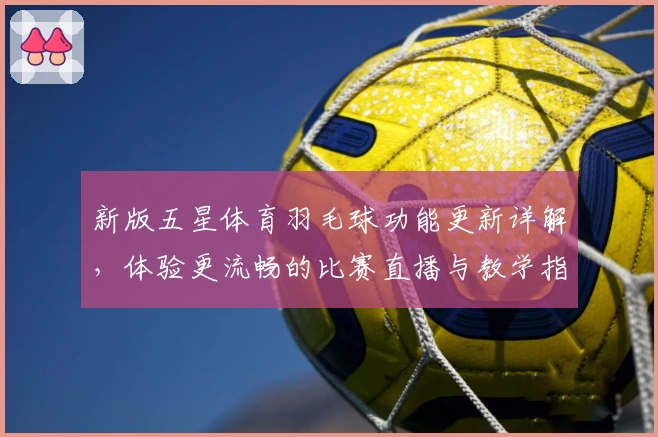 新版五星体育羽毛球功能更新详解，体验更流畅的比赛直播与教学指导